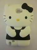 Black Hello Kitty 3D Soft Silicone Case For Samsung Galaxy Note i9220 N700 Skin Cover Faceplate Protecter