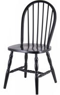 Winsome Wood Assembled 29-Inch Windsor Chairs, Set of 2, Black Finish