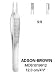 Tissue Forceps, Adson-Brown - 7:7 teeth, straight, 4 3/4 inch , 12 cm - 1 ea