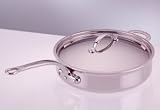 KitchenAid Five-Ply Stainless-Steel Clad 5-Quart Saut iquest; Pan with Lid and Helper Handle