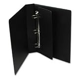 Cardinal 14532 Heavyweight vinyl slant-d ring binder w/label holder, 3-ring, 2 cap., black