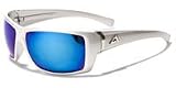 White Arctic Blue Sunglasses - Mens Ski / Sports / Running Sunglasses - New with Labels - UV400 Protected Lenses (UVA & UVB) - Anti Glare Bluetech Lenses