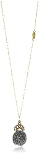 Tat2 Designs St. Tropez Bronze Glass Bead, Antique Coin Necklace