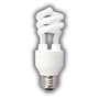 DIMMABLE CFL 14 WATT MINI SPIRAL 27K COMPACT FLUORESCENT DIMMING LIGHT BULB SUPRA LIFE WARM TONE