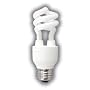 DIMMABLE CFL 14 WATT MINI SPIRAL 27K COMPACT FLUORESCENT DIMMING LIGHT BULB SUPRA LIFE WARM TONE