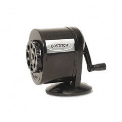 Stanley Bostitch All Metal Antimicrobial 8-hole Manual Pencil Sharpener With Dual Cutters, Black (MPS1-BLK)