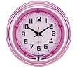 Rasberry Red Translucent Neon Clock