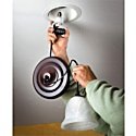 Improvements Instant Pendant Light -Bronze with Alabaster Shade