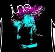 JUNE - Chicago - Black T-shirt