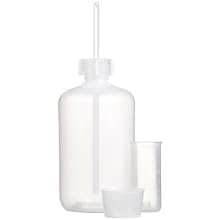 Bel-Art Scienceware 116540000 Low-Density Polyethylene Measure-Matic Dispenser Bottle with Polypropylene Closure, 16oz Capacity