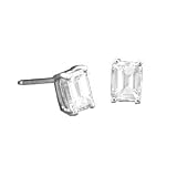 14K .95 CTW Emerald Cut Diamond Stud Earrings