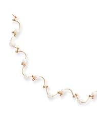 16in Gold-plated Floating Pearl Wave Necklace - KW165-16"