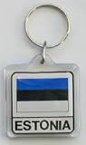 Estonia - Country Lucite Key Rings