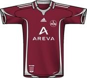 Adidas 1.FCN H-Trikot JR bordeaux E83641 2009/2011, Größe: 164