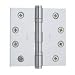 Baldwin 5 In. X 5 In. Brass Full Mortise Hinge - Solid Extruded Brass - Standard Weight - Ball Beari