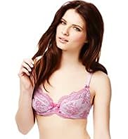 Limited Collection Two Tone Floral Embroidered Non-Padded A-DD Bra