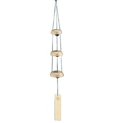 Unique Home Decor Gift Ideas - 25" Temple Bell Trio Japanese Zen Hanging Wind Chimes