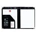 VICTOR TECHNOLOGIES Pad Holder w/Calculator, Vinyl/Pewter Corners, File Slots, Writing Pad, Black