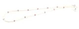 Sterling Silver, Freshwater Pearl, and Pink Crystal Strand Necklace