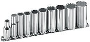 Armstrong 15-385 10pc 3/8 Drive 12pt Fractional Deep Socket Set