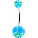 Blue Lime MARRACAS Belly Button Ring