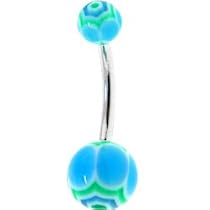 Blue Lime MARRACAS Belly Button Ring
