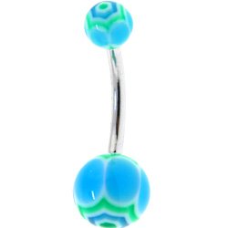 Blue Lime MARRACAS Belly Button Ring