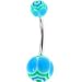 Blue Lime MARRACAS Belly Button Ring
