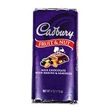Cadburys Fruit & Nut Milk Chocolate Bar with Almonds - 3.5 Oz/ Bar, 24 ea