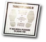 Large Paper Floor Mats, 22 x 17, Plastic Coated on Back 500/Box #1014I