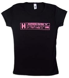 ANIME T-SHIRT FOR GIRLS! RATED H +rated H for Hentai girls+