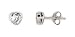 6mm Heart Cz Stud Bezel Set Earrings (Rhodium) (Sterling Silver)