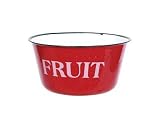 Enamelware French Country Granitware Red Speckled Fruit Bowl