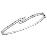 14kt. White Gold, 3/4 ct. tw. Diamond Bangle Bracelet