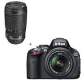 Nikon D5100 DX-Format Digital SLR Camera Kit with 18mm - 55mm f/3.5-5.6G AF-S DX (VR) Lens & Nikon 70-300mm f/4.5 - 5.6G ED-IF AF-S VR (Vibration Reduction) Zoom Nikkor Lens