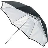 Bowens 56 Silver/White Umbrella with Removeable Back Cover.