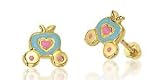 Disney Precious Collection Pumpkin Coach Stud Earrings