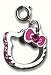 Licensed Sanrio © Hello Kitty Pink Crystal Face Bow Tie Outline Charm