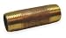 Industrial Grade 1VGZ1 Nipple, Red Brass, 1 1/2 x 2 In, Threaded