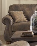 Chair 8-Way-Hand-Tied in Brown Bomber-Jacket Microfiber - 9936M-1