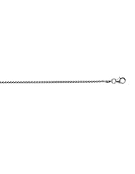 18K White Gold Wheat 1.7mm Necklace 16 Inch