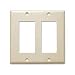 Decora Faceplate, Dual Hole, Beige