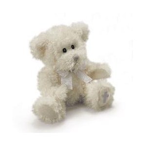 12" Cream Bear with Pink Ribbon