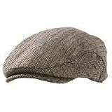 NEW MENS TWEED HERRINGBONE FLAT CAP 2 COLOURS 5 SIZES
