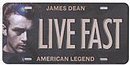 James Dean License Plate LIVE FAST
