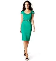 Per Una Speziale Sweetheart Neck Panelled & Belted Shift Dress with Modal
