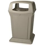 Rubbermaid 9173-88 45 Gallon Ranger Container, with 4 Openings - Beige