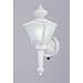 Outdoor Living : Westinghouse 64505 One-Light Outdoor Upward Wall Sconce, White with Frosted Glass Panels