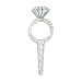 Wedding & Bridal Shower {Diamond Ring} Cupcake Topper Picks - Set of 12