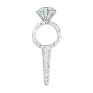 Wedding & Bridal Shower {Diamond Ring} Cupcake Topper Picks - Set of 12
